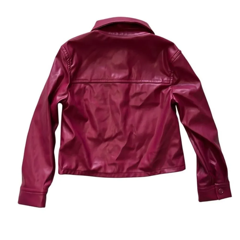 Girls Faux Leather Jacket - Picture 4 of 6